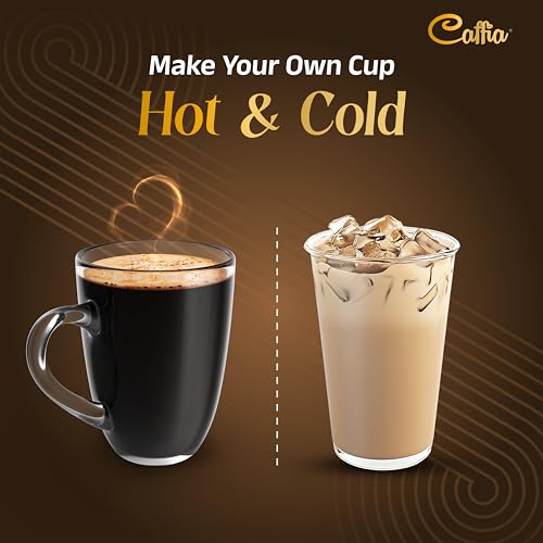 Image of CAFFIA Original Classic 100% Arabica Instant Coffee | Freeze Dried Coffee Powder - 50g | Make Cafe Style Hot or Cold Coffee, Black Coffee, Cappuccino, Latte at Home | Rich & Smooth Taste