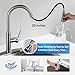 Arofa Kitchen Faucet with Pull Down Sprayer, Brushed Nickel Kitchen Sink Faucet 1-3 Hole Single Handle High Arc Stainless Steel Commercial Modern Kitchen Faucets for RV/Laundry/Outdoor/Farmhouse Sink