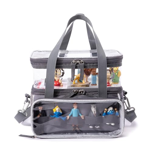 SFYBYHEART Double-Layer Carrying Case Compatible with Toniebox Audio Player Starter Set, Travel Bag Organizer Case for Tonies Characters, Tony Figures Storage Case, Carry bag for Toniebox Accessories