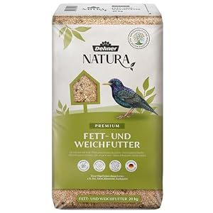 Dehner Natura Premium Vetvoer/zacht voer voor wilde vogels, geschikt voor het hele jaar door, krachtdonerend, hoogwaardig vogelvoer voor wilde vogels, 20 kg