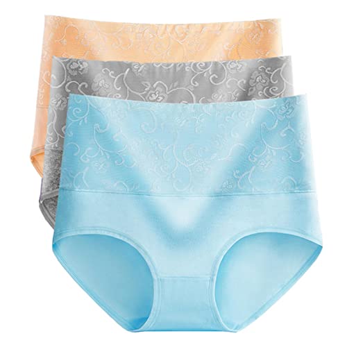 Culotte coton sans couture taille haute pour femme en grande taille