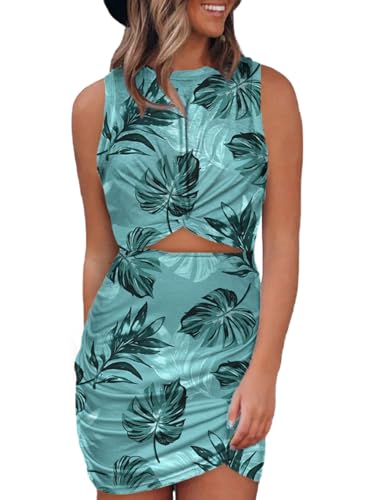Image of Acelitt Women's Tank Dresses Cut Out Bodycon Mini Dress