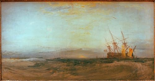 Pinturas murales retro de Turner: cuadro una nave incagliata de 60x90cm para salón
