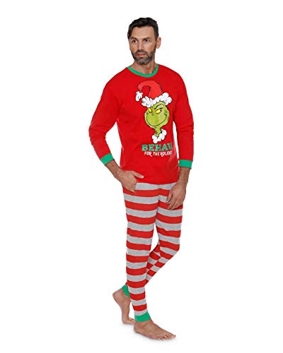 BeeUgy Familia el Grinchu00a0Conjuntos de Pijamau00a0Pijamas Familiares de Navidad Conjunto de Ropa de Dormir a Juego Grinch Toy Print Costume Cartoon Top Blusa Sudadera + Jogging Bottoms