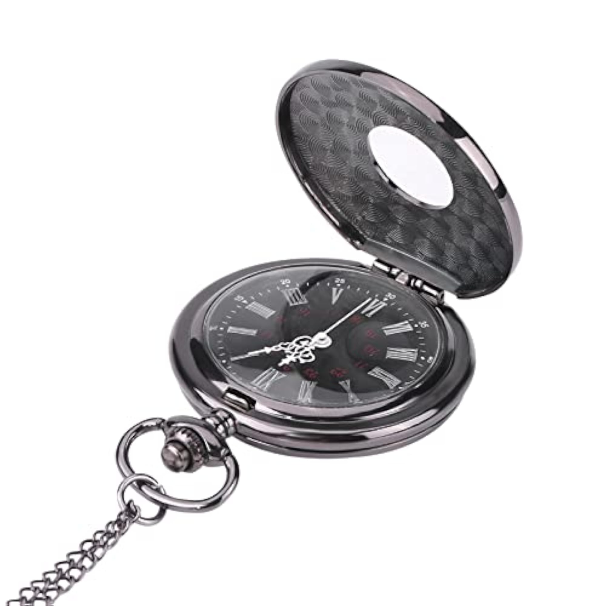 Classical Quartz Analog Alloy Pocket Watch with Chain