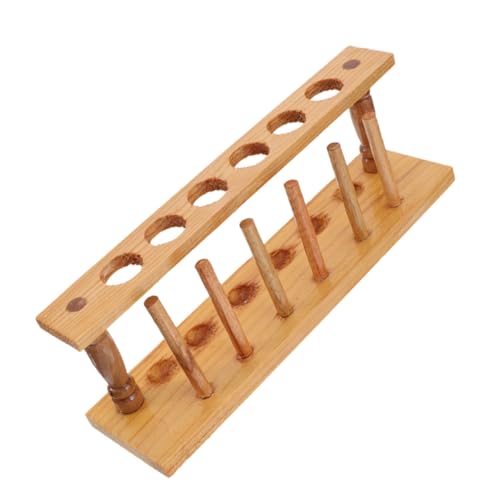KAILIKETIY 木製試験管ラック 柱 ラボ用チューブホルダー 軽量持ち運び可能 多機能収納スタンド 試験管や文具小物整理に