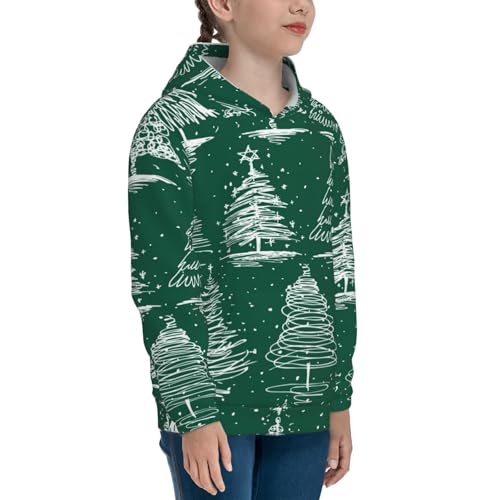 Christmas Trees Kids Pullover Hoodies Boys Sweatshirts Girls Athletic Clothes with Pocket3