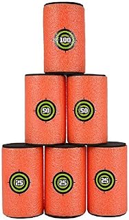 Topways® 6pcs EVA Soft Foam Dart Bullet Target for Nerf N-strike Toy Gun Elite Series Blasters (Big, 10.5cm)