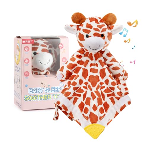 Image of BEREST Baby Lovey Sound Sleep Soother, White Noise and Lullaby Heartbeat Infant Sleeping Aid with Cry Sensor at Nap Time Routine, Awesome Boys & Girls Gift Portable Plush Toddler Snuggle Toy