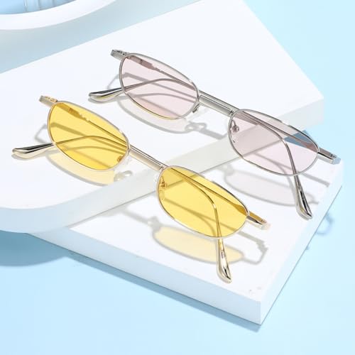 Lunettes de soleil rectangulaires femmes verres transparents UV400