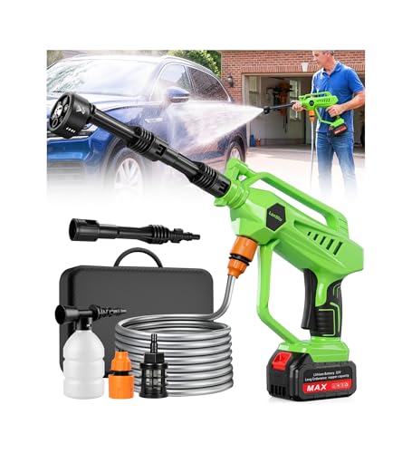 Hidrolimpiadora de Alta Presion, 800PSI Portátil Hidrolimpiadora Bateria