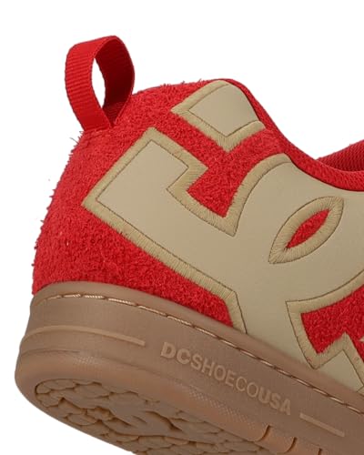 DC Men's Court Graffik SE Skate Sneaker, RED, 133