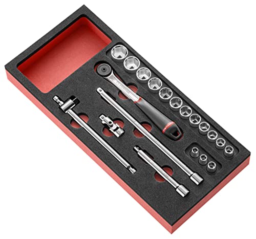 FACOM PM.MODJ161-3 Plateau Mousse, Noir/Rouge
