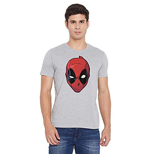 Image of Marvel Men Round Neck Short Sleeves Knitted T-Shirt