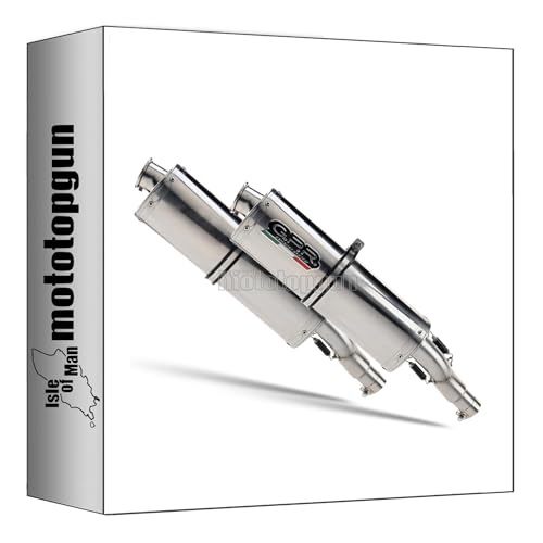 auspuff gpr zugelassen doppel auspuff edelstahl trioval, db-killer dabei, a.22.tri kompatibel mit aprilia pegaso 3 650 - pegaso ie 1997 1998 1999 2000 mototopgun