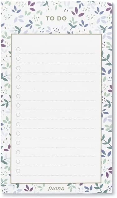 Filofax Personal to Do Notepad - Garden, White