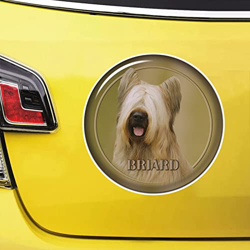 Pangtyus Sticker Chien Briard chienanimal décalcomanies Voiture Autocollant PVC décalcomanie étanche Moto pour Pare-Chocs arrière fenêtre Ordinateur Portable 13CM/15CM/17CM Cover