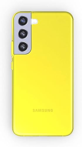 Miniatura 2 de FELONY CASE - Funda protectora transparente para Samsung Galaxy S22 Plus, color amarillo neón, TPU y policarbonato que absorbe los golpes - A prueba