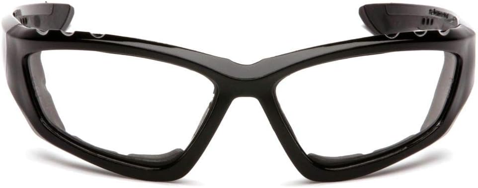 (12 Pair) Pyramex Accurist Glasses Black Padded Frame/Clear Anti-Fog Lens (SB8710DTP)