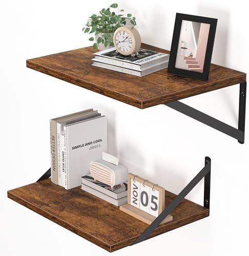 Heimlove Deep Floating Shelves for Wall, 16W x 12D Wood Wall Shel...