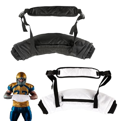 Football Hand Warmer,Hand Warmers Muff Football Warmer Bag Zipper Pocket HandWarmer Pouch Hand Muffs Golf Hand Warmer Pouch with Waist Strap Ideal for QBs, RBs, Receivers, Coaches (Black+White, L)