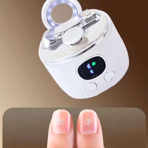 Coupe-ongles automatique électrique avec lime et lumière intégrée - 5