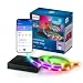 Philips Smart Lighting HDMI Sync Box m. TV-Backlight, RGBIC LED-Streifen für 75–85-Zoll-TVs, Synchr. m. Filmen, Musik, HDMI 2.0, 4K bei 60 Hz, Connected by WiZ, Externe Videoquelle Erforderl.