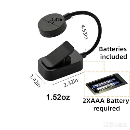Image of 4 Pack Book Light for Reading in Bed，3 Color Temperature Reading Light，Adjustable Brightness，Clip on to Book for Reading at Night
