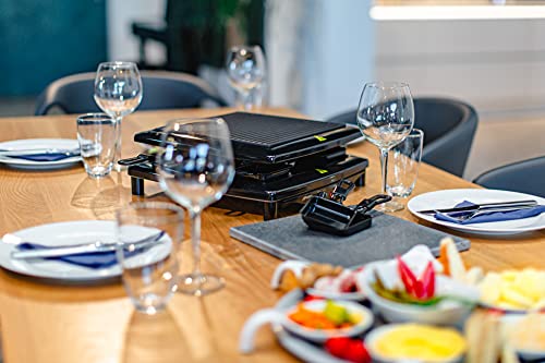 Steba Made in Germany Raclette RC 3 Plus, Wendbare emaillierte Gusseisen-Grillplatte + Natursteinplatte, 8… – Bild 3
