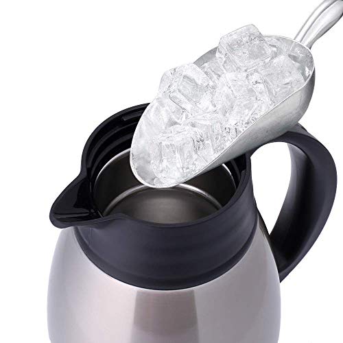 GiNT 1.9 L / 65 Oz Thermal Coffee Carafe, Insulated Stainless Steel Double Walled Vacuum Water and Beverage Dispenser, 12 Hour Heat Retention, Silver by GiNT - Image 4