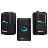 🎵 ULTRAGROßE REICHWEITE - GazingSure Funkklingel Set wird mit einer batteriebetriebenen Klingel und zwei Plug-in-Empfängern geliefert. Es hat eine gigantische Reichweite von bis zu 457 m (im offenen Gelände), d.h. Sie können sicher sein, dass Sie im ganzen Haus benachrichtigt werden, sobald jemand an Ihrer Tür klingelt. Die Empfänger müssen nur in einer Steckdose stecken.