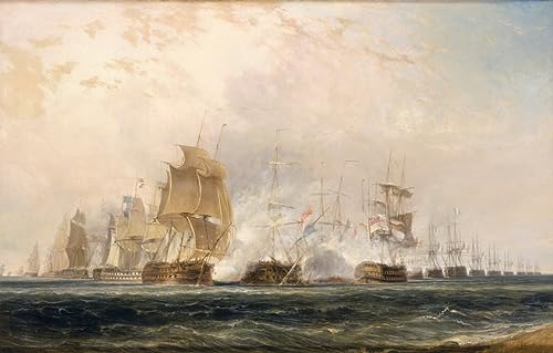 Image sur toile la bataille du Nil William Daniell : Affiche art grand format 60x90cm pour mur