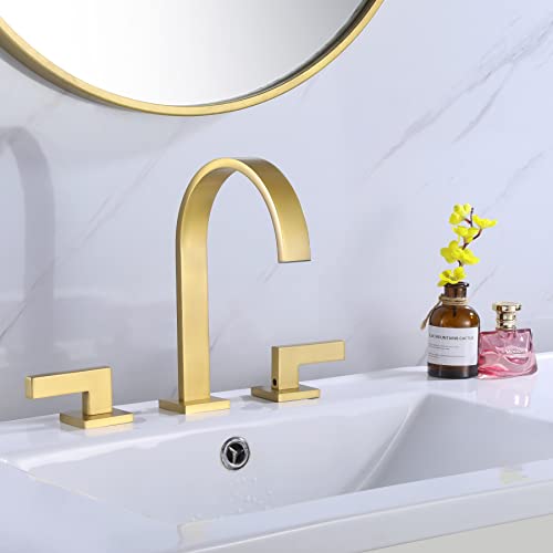 Robinet de salle de bain anti-calcaire noir mat en laiton 3 trous pour éliminer les fuites