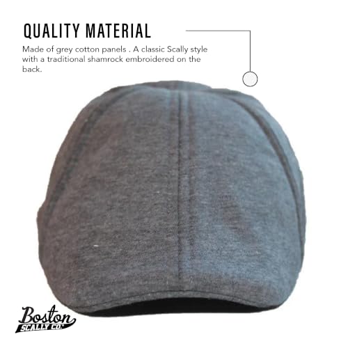 Image of The Original Boston Scally Cap - The Dubliner Newsboy Flat Cap - 6 Panel Cotton Fitted Hat for Men