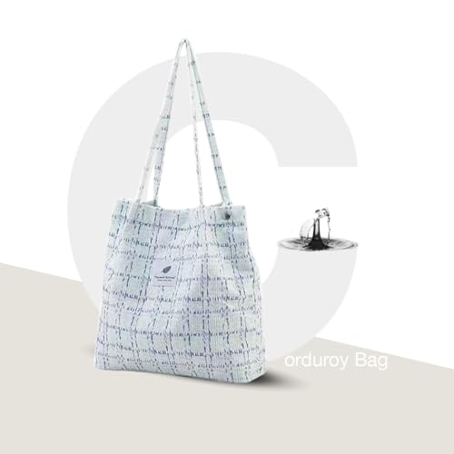 Image of Lyrovo Women Corduroy Shoulder Tote Bag for Work Beach Travel and Shopping Grocery