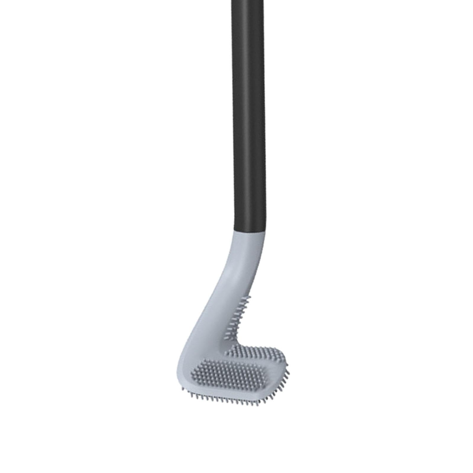 Long Handle Toilet Brush for Bathroom Brush Head Wall Mount Cleaning Brush Black-image-49