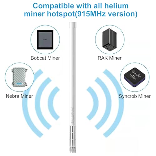 Image of Waterproof 5.8dBi Meshtastic Lora 915MHz Fiberglass Antenna with 20Ft Extension Cable for Heltec V3 V4 Meshtastic LORA32 RAK Module Board & Sensecap Solar Node, Slinkdsco