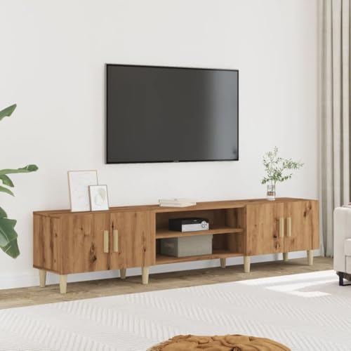 Juroupi Mueble de TV Madera Mueble TV Salon Mueble TV Madera Mesa Television Salon Mueble salón TV de ingeniería Roble Artisan 180x31,5x40 cm