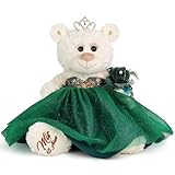 KINNEX COLLECTIONS SINCE 1997 Petite Quinceañera Teddy Bear with Dress – Decorative Accent Keepsake for 15 Años, OSO Quinceañera Decorativo B09631-33G (Emerald Green)