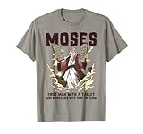 Moses, le premier homme avec une tablette qui a téléchargé des données depuis le cloud, chemise de meme amusante pour tous ceux qui aiment les mashups et les jeux de mots religieux. Offrez-le à toute personne ayant la foi qui aime Moïse, Jésus-Christ, Dieu et les tablettes.