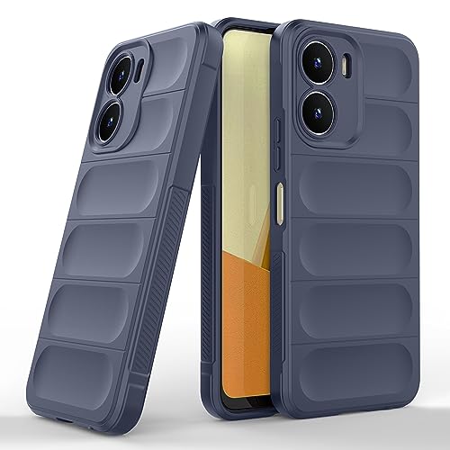 Image of amazon basics Back Case Cover for Vivo Y16 | Compatible for Vivo Y16 Back Cover | Liquid Silicon Magic Case with Camera Protection | Sapphire