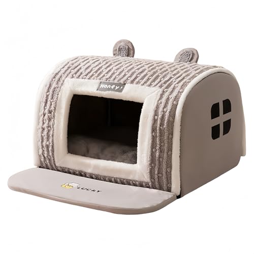 LEXCOOK ペットハウス ドーム型 犬 ドーム ペットベッド 冬 猫 犬 大型犬 中型犬 滑らない 床暖房対応 ペットベッド 冬 猫ベッド 犬ベッド ペットハウス ペットベッド 犬 ねこ ドームハウス ペットベッド ドーム型 ベッド ドーム 贈り物 (