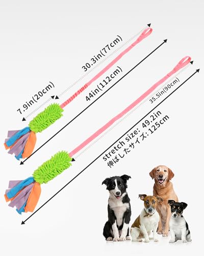 SCHITEC Hundespielzeug, Interaktives Spieltrainingsseil Hunde Spielzeug, Quietschendes Tauziehspielzeug für Welpen, Kleine, Mittlere und Große Hunde