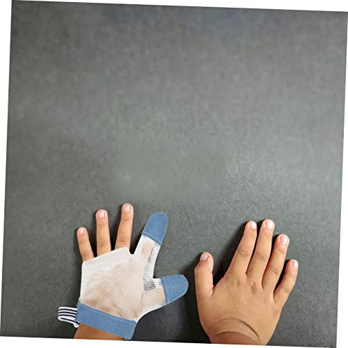 2pairs Sucking Finger Cots for Boys and Girls Stop Thumb Sucking Glove Nail Biting Guard Safety Mittens Comfortable Skin-Friendly Easy to Clean Random Color2
