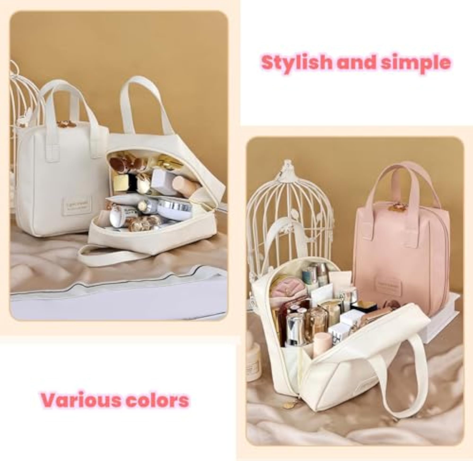 Waterproof Makeup Bag, Large Capacity Travel Organizer