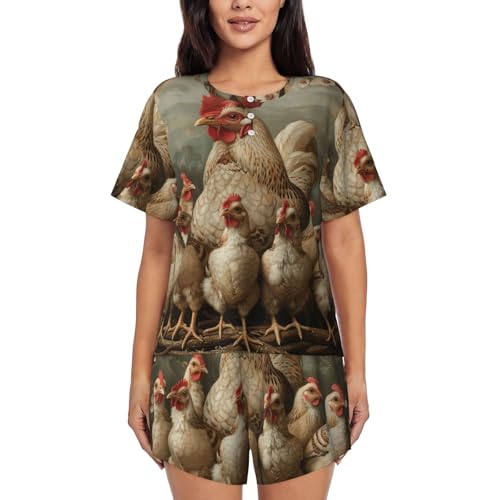 Pijama de manga corta para mujer conjunto ligero contra el calor del verano