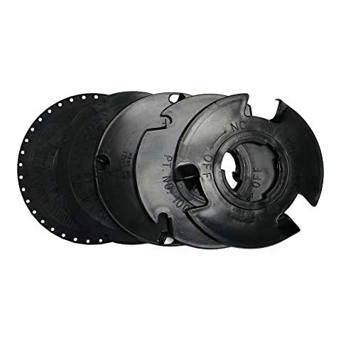 EarthWay 60010 Optional Seed Plate Set Garden Seeder 1001-B Contains Light Carrot, Broccoli, Cucumber, Popcorn, Lima Bean, and Blank Customizable Seed Plate. Cover