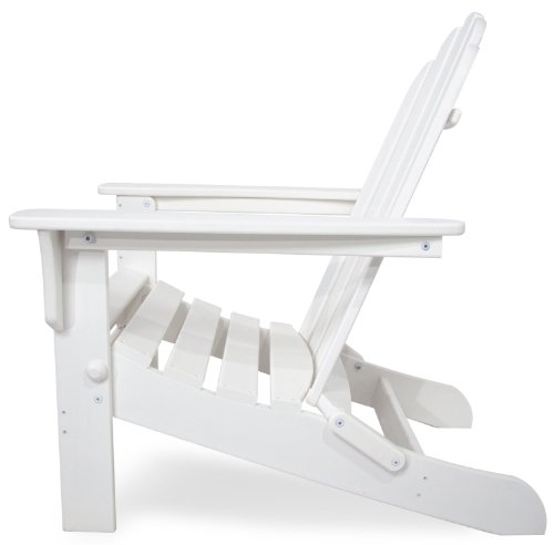 Trex Outdoor Furniture By Polywood Txa53Cw Cape Cod Folding Adirondack Chair, Classic White #TOP1
