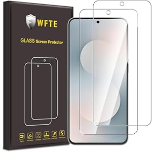 WFTE [Set van 2 displaybeschermfolie voor Samsung Galaxy S25 FE, 9H hardheid, vingerafdrukvrij, luchtbelvrij, gehard glas displaybeschermfolie voor Samsung Galaxy S25 FE