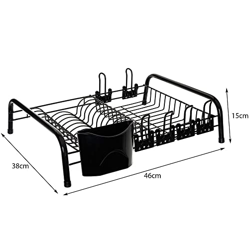 Escorredor de Louça 12 Pratos 6 Copos Porta Talher Metaltru